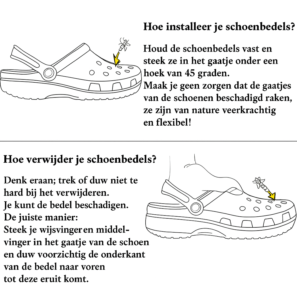 đVrolijke Schoen Bedeltjes- Geef je stappen extra Charmeâ¨