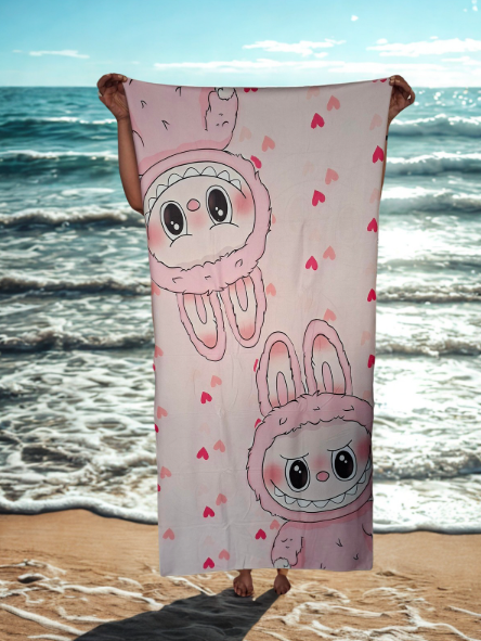 🧼🧸 Labubu Handdoek – Zacht, Speels & Uniek in Stijl