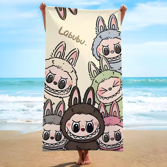 🧼🧸 Labubu Handdoek – Zacht, Speels & Uniek in Stijl